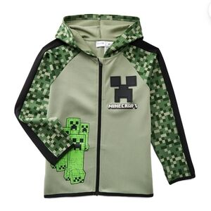 Minecraft Boys Active Jacket Zip Hoodie
